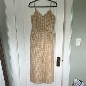 Anthropologie Gingham Jumpsuit